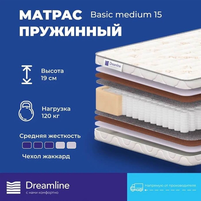 Матрас "Basic Medium 15" - фото 175582