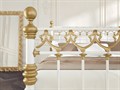 Металлическая кровать "Британи (Britаny)" две спинки, белая - фото 154428