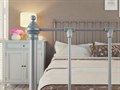 Металлическая кровать "Paris" одна спинка, серебро - фото 154650