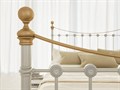 Металлическая кровать "First" одна спинка, серебро - фото 154672
