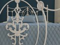 Металлическая кровать "Diana" одна спинка, серебро - фото 154690