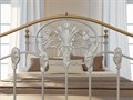 Металлическая кровать "Camelot" две спинки, серебро - фото 154745