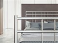 Металлическая кровать "Modena" две спинки, серебро - фото 154794