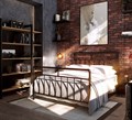 Металлическая кровать "Loft 2" две спинки - фото 165170